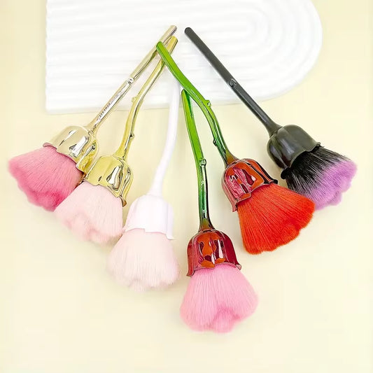 1Pc Black Rose Shaoed Loose Powder Makeup Brush Women Face Beauty Tools Nail Art Dusting Brush Foundation Grooming Makeup Tools